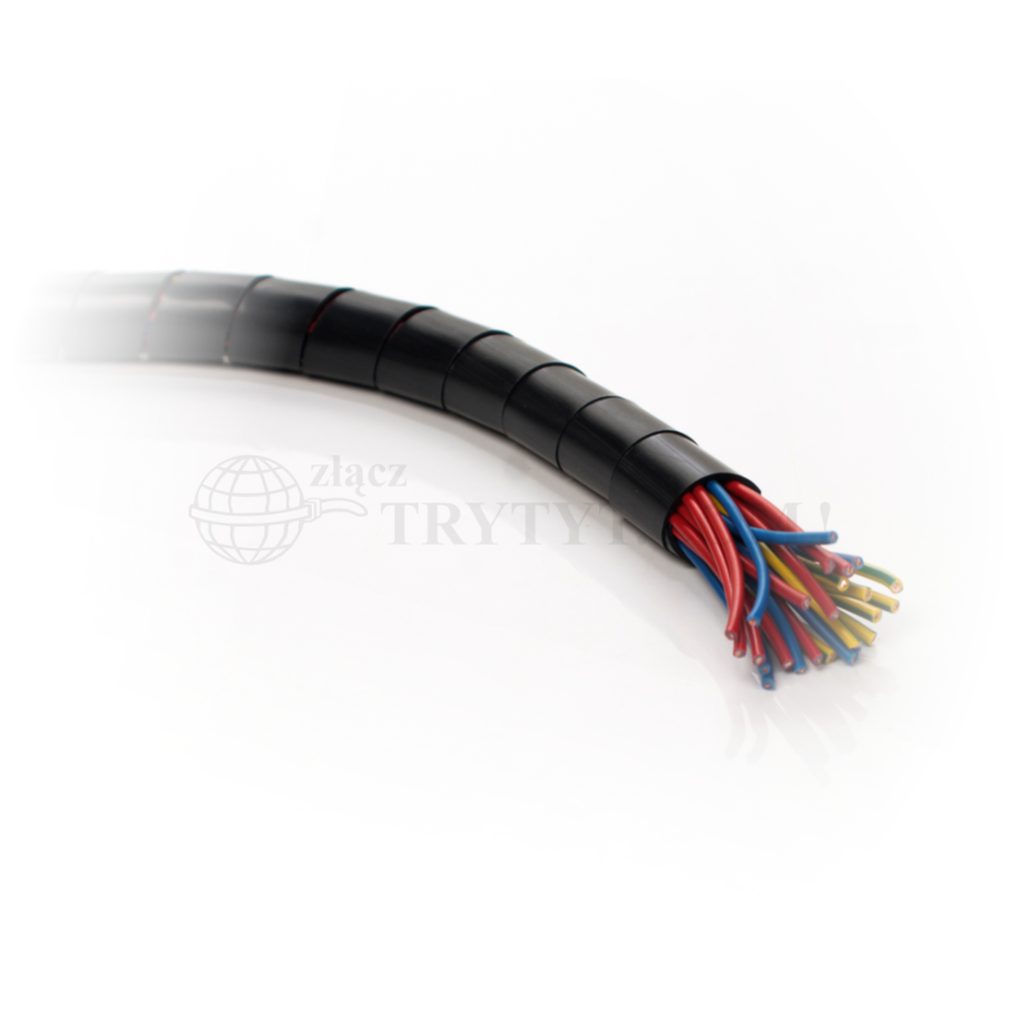 Wężyk spiralny GST 4 czarny 10mb