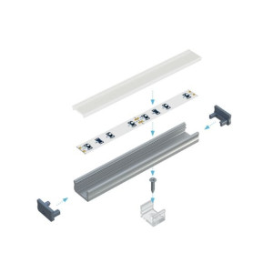 Profil aluminiowy do taśm LED typ A czarny 2,02m