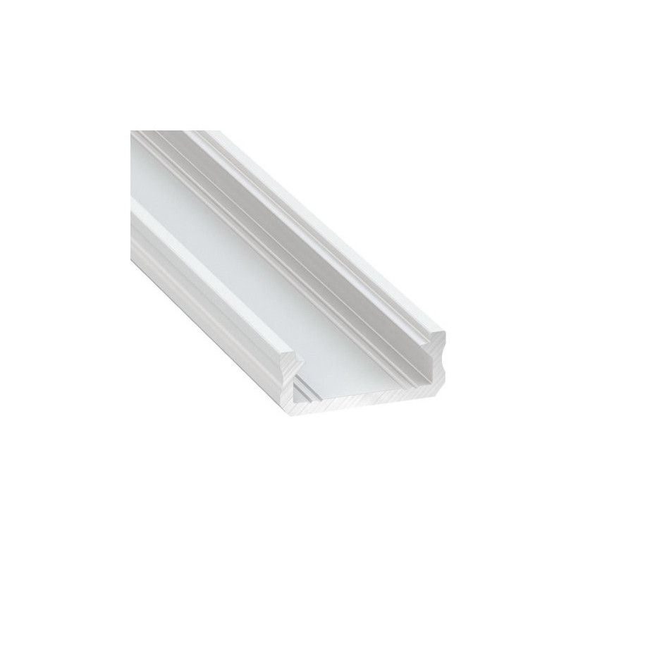 Profil aluminiowy natynkowy płaski typu D biały do taśmy LED