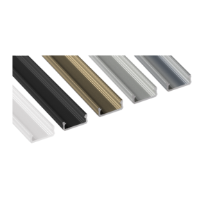 Profil aluminiowy natynkowy płaski typu D biały do taśmy LED
