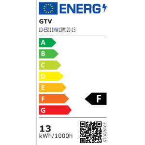 Źródło światła LED ES111 4000K GU10 12,5W AC220-240V 120° 1250lm 109mA szary LD-ES111NW13W120-15