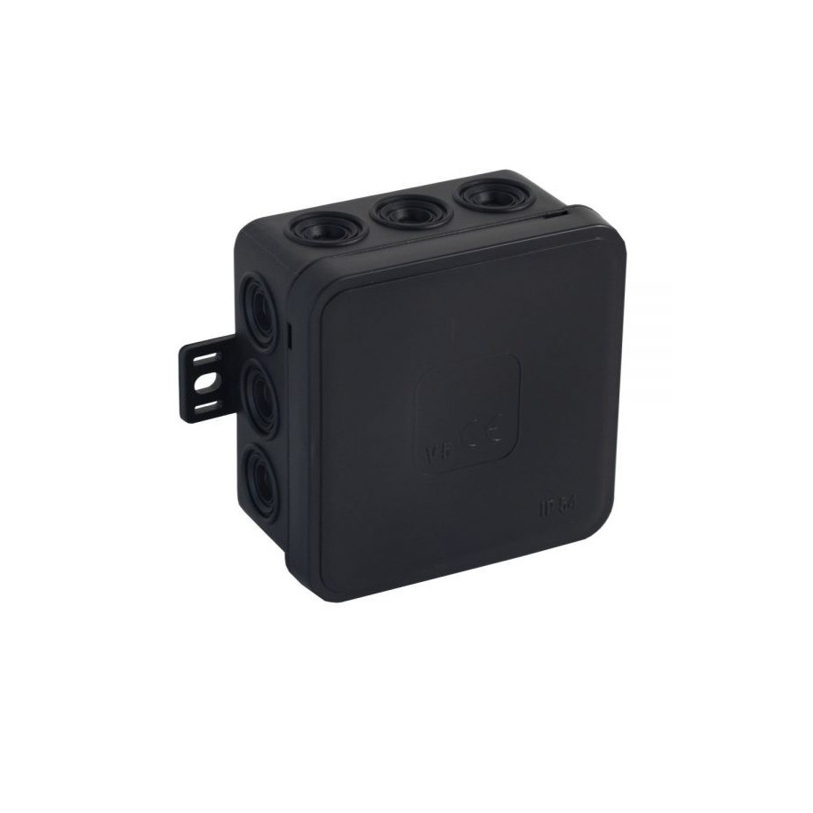 Puszka elastyczna n/t IP54 12-wlotowa typu klik 85x85x41mm 036-05 czarna