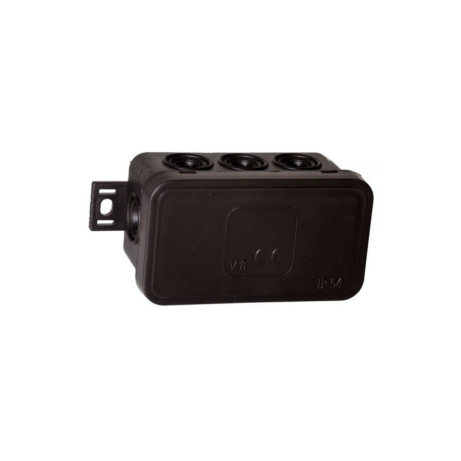 Puszka elastyczna n/t IP54 8-wlotowa typu klik 85x45x41mm V8 038-05 czarna