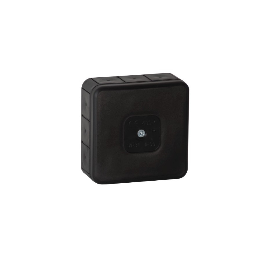 Puszka n/t instalacyjna 85x85x37 pusta czarna 400V IP55 VP-31 031-05