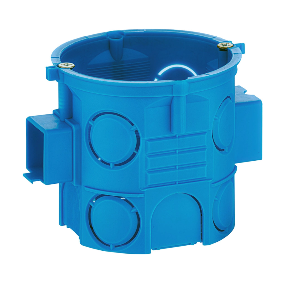Puszka podtynkowa 60mm głęboka z wkrętami niebieska S60Dw 34069203
