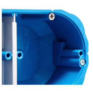 Puszka podtynkowa podwójna 60mm regips niebieska P2x60K 32322203