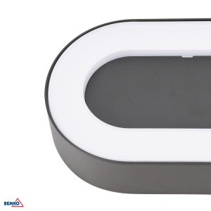 Oprawa elewacyjna VALIT 10W 4000K 850lm C25-EL2-O-010GR-4K owalna grafit