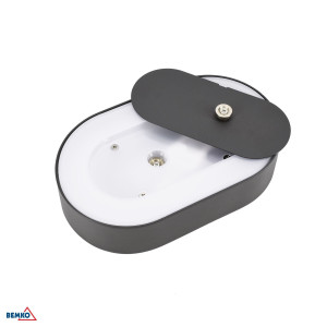 Oprawa elewacyjna VALIT 10W 4000K 850lm C25-EL2-O-010GR-4K owalna grafit