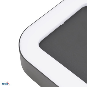 Oprawa elewacyjna VALIT 10W 4000K 850lm IP65 kwadratowa grafit C25-EL2-S-010GR-4K