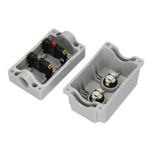 Kaseta sterownicza 2-otworowa z przyciskami zielony/czerwony IP65 ST22K2\01-1