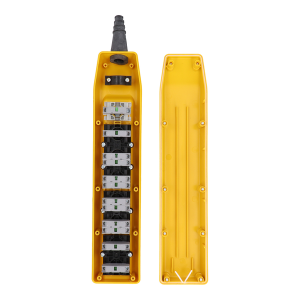 Kaseta sterownicza suwnicowa 1 przycisk bezpieczeństwa 1x START NO, 6xNO+NO/2 PKS-8\W08 Spamel