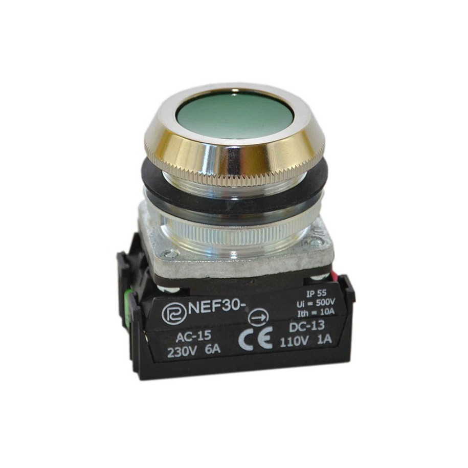 Przycisk sterowniczy 30mm zielony z samopowrotem 1Z 1R W0-NEF30-K XY Z