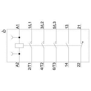 Stycznik mocy 17A 3P 230V AC 1Z 1R S0 3RT2025-1AP00