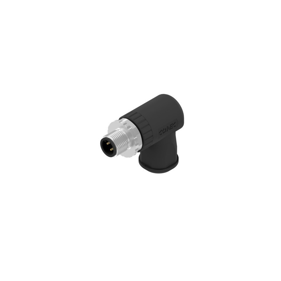 Wtyk męski okrągły M12 PIN4 CONEC kod A SAL-12-RSWC4-S-150 43-00104