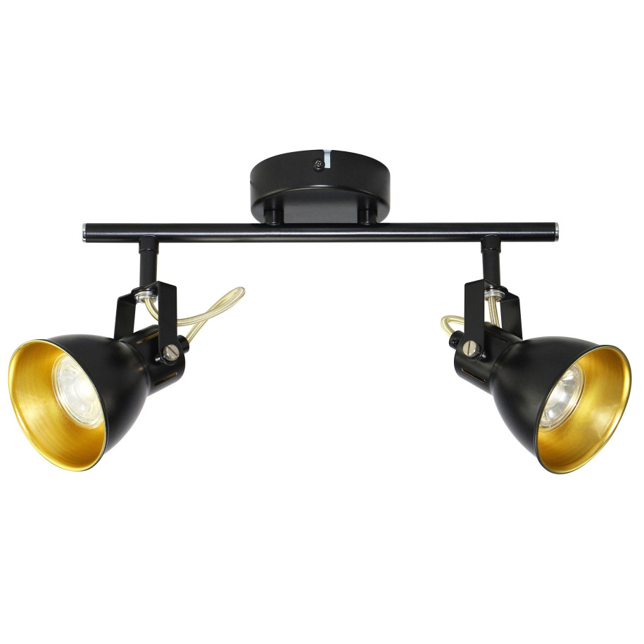 Reflektor natynkowy regulowany czarno - złoty 2xGU10 max.10W FALCO 2XGU10 B/G ORO33032