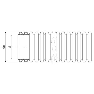 Rura karbowana AROT 50mm dwuwarstwowa z pilotem 450N HDPE 25mb