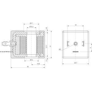 Cewka do zaworu elektromagnetycznego 24V DC, 10 mm, 8W FLSOL11024C5000