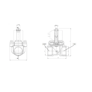 Zawór elektromagnetyczny membranowy 2/2 NC, G 3/4, NBR, DN18, normalnie zamknięty FL03F07118N0