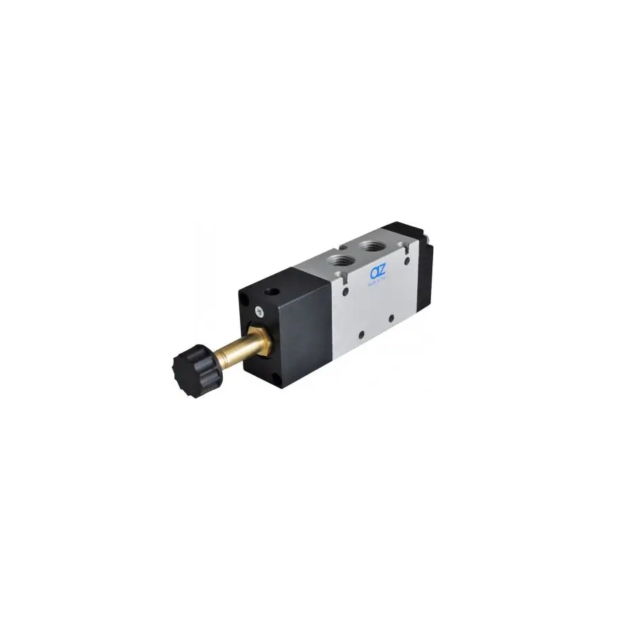 Elektrozawór pneumatyczny rozdzielający 5/2 G 1/4 monostabilny (sprężyna mechaniczna), AZ Pneumatica 522 ME