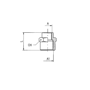 Mufa gwintowana redukcyjna G 1/8 GW - G 1/4 GW, mosiądz niklowany 3010 1/8-1/4