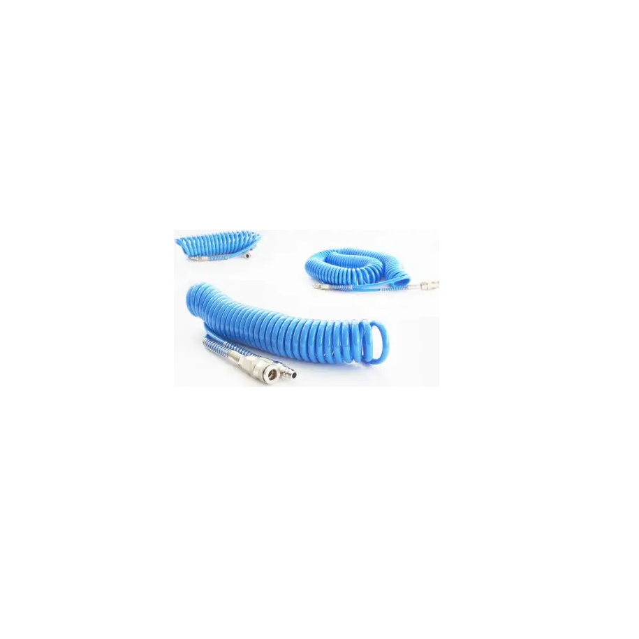 Wąż spiralny pneumatyczny 12x8 mm z szybkozłączami DN7,2 długość 10 m 12X8-10-KPL