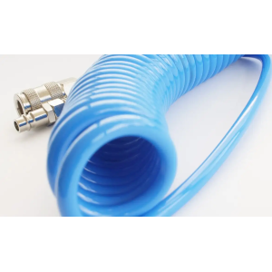 Wąż spiralny pneumatyczny 12x8 mm z szybkozłączami DN7,2 długość 10 m 12X8-10-KPL