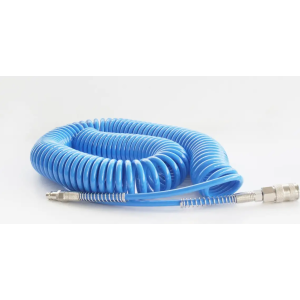 Wąż spiralny pneumatyczny 12x8 mm z szybkozłączami DN7,2 długość 10 m 12X8-10-KPL