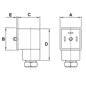 Wtyczka do cewki elektrozaworu, typ A, z diodą i warystorem, IP65, 24V AC/DC CEP/2 LV 24