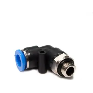 Złączka pneumatyczna wtykowa kątowa do węża fi 8 mm, G 1/2 GZ, tworzywo sztuczne 125.012-8
