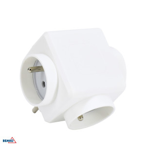 Rozgałęźnik wtyczkowy z 3x gniazdo 16A + 2x USB max 2.4A B25-HS-ZF01/03-2U