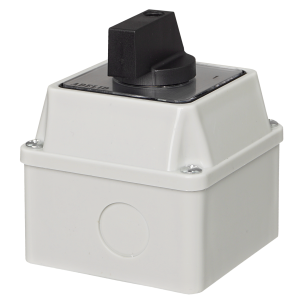 Łącznik krzywkowy w małej obudowie 16A IP65 0-1, 3P 69×69×61 mm LO1/16/01