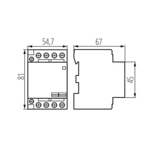 Stycznik modułowy 63A 4Z 0R 230V AC KMC-63-40 23242