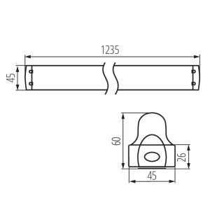 Oprawa ALDO 4LED 1X120 pod 1x świetlówka LED 1200mm 26361