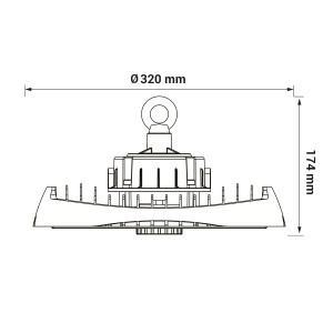 Oprawa typu Highbay DISK 200W 28000 lm 4000K 1-10V ORO-HB-DISK-200W-DW