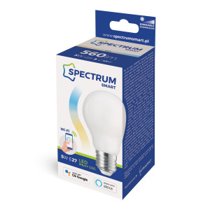 LED GLS 5W COG 230V CCT+DIM 680lm MILKY Wi-Fi SMART WOJ+14419