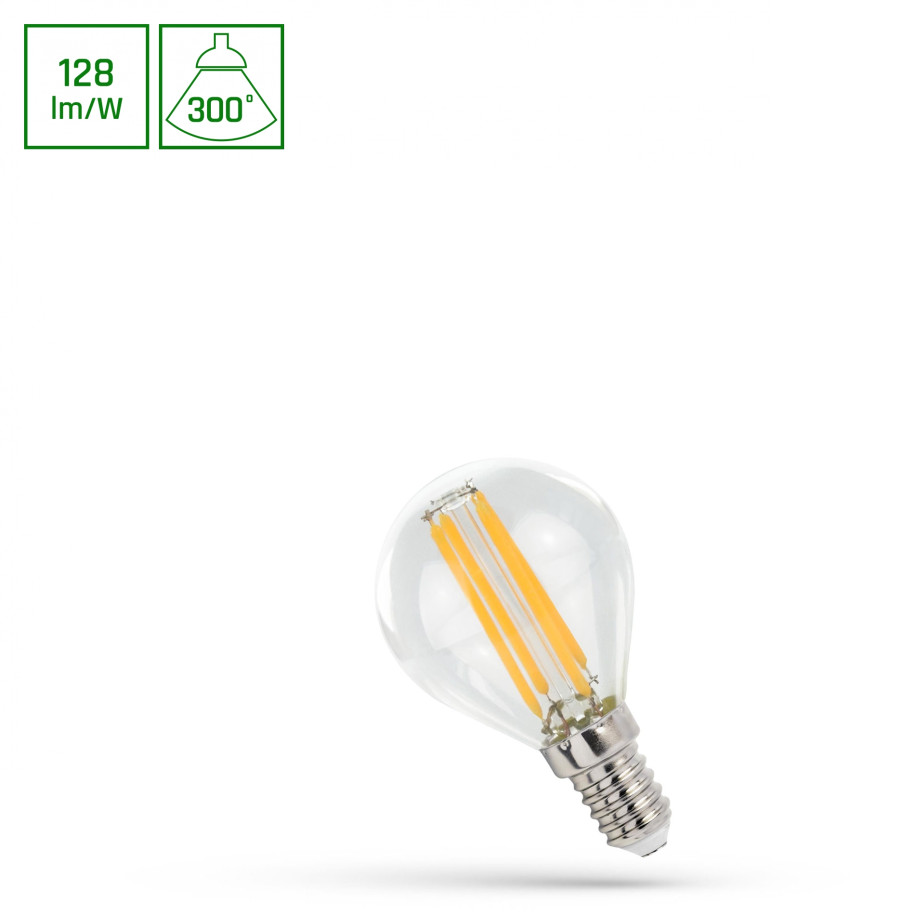 LED KULKA E-14 230V 4W COG 4000K CLEAR WOJ+14334