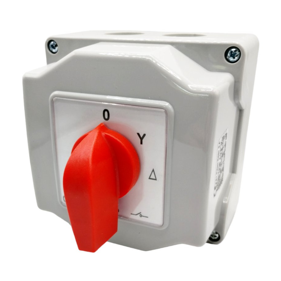 Łącznik krzywkowy gwiazda-trójkąt 3P 25A IP44 w obudowie 8444-200