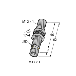 Czujnik indukcyjny BI4-M12E-VP6X-H1141 M12 PNP, NO /NC 4608031