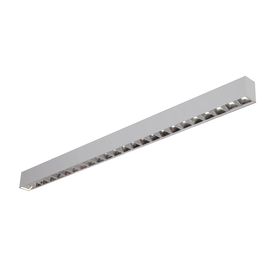 Oprawa biurowa liniowa 120cm, srebrna, zasilanie przelotowe, 40W, 5000Lm ORO-RAGGIO-SILVER-40W-DW-L ORO18038