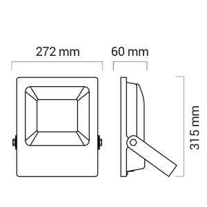 Naświetlacz LED 100W strumień użyteczny 12000Lm 6500K 110° ORO-HALOGEN-100W-DIODO-XP-CW-II