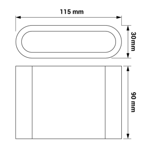 Oprawa elewacyjna LED 4W 320lm 3000K 65° IP54 ORO10007