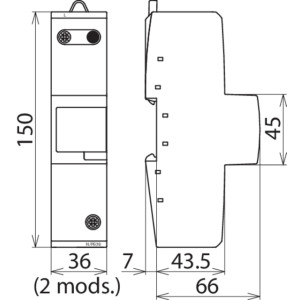 Ogranicznik przepięć B Typ 1 1P 25kA 1,5kV ( z wbudowanym bezpiecznikiem) DEHNvenCI 255 961200