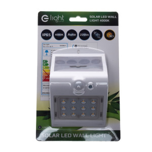 Lampa solarna LED 1,5W z czujnikiem ruchu i zmierzchowym EKO8817