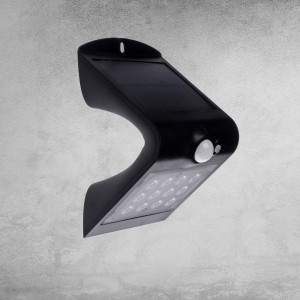 Lampa solarna LED 1,5 W z czujnikiem ruchu i zmierzchowym czarna EKO3867